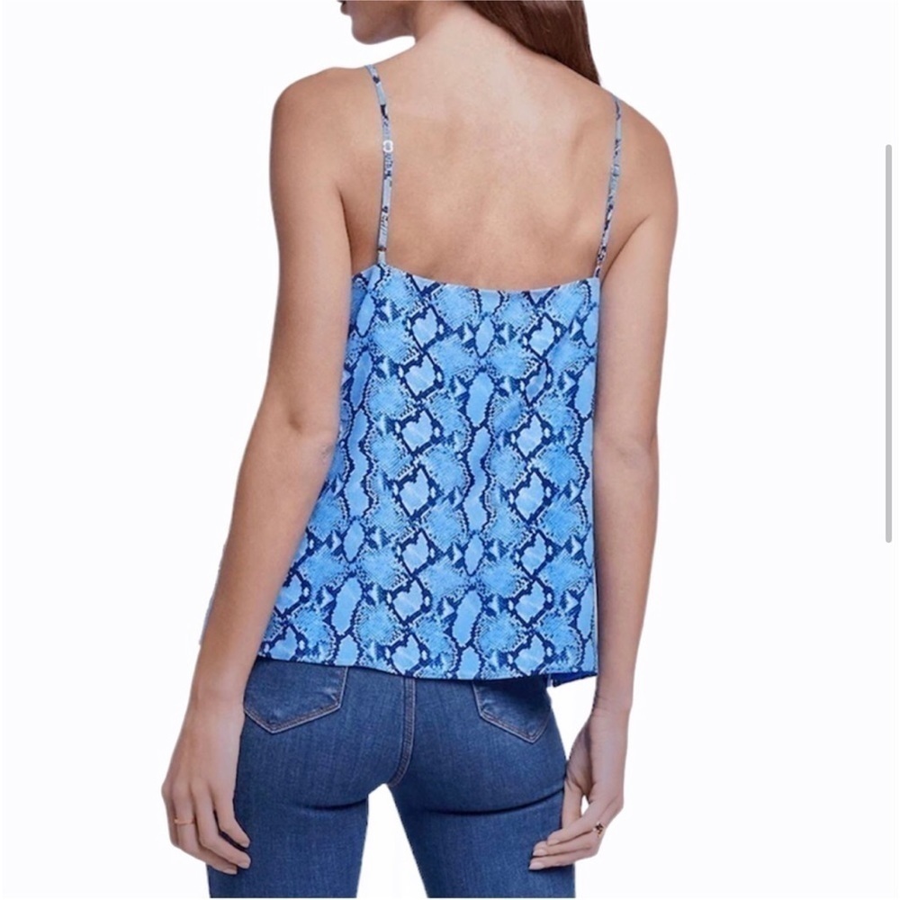 L'agence Green Python Spaghetti Strap Silk Tank T… - image 16